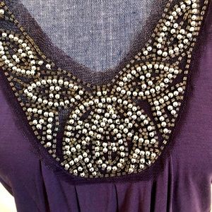 Lilly Lou | Tops | Nwt Lilly Lou Beaded Neck Top | Poshmark